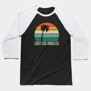 East Los Angeles CA Vintage 70s Retro Throwback Design Baseball T-Shirt